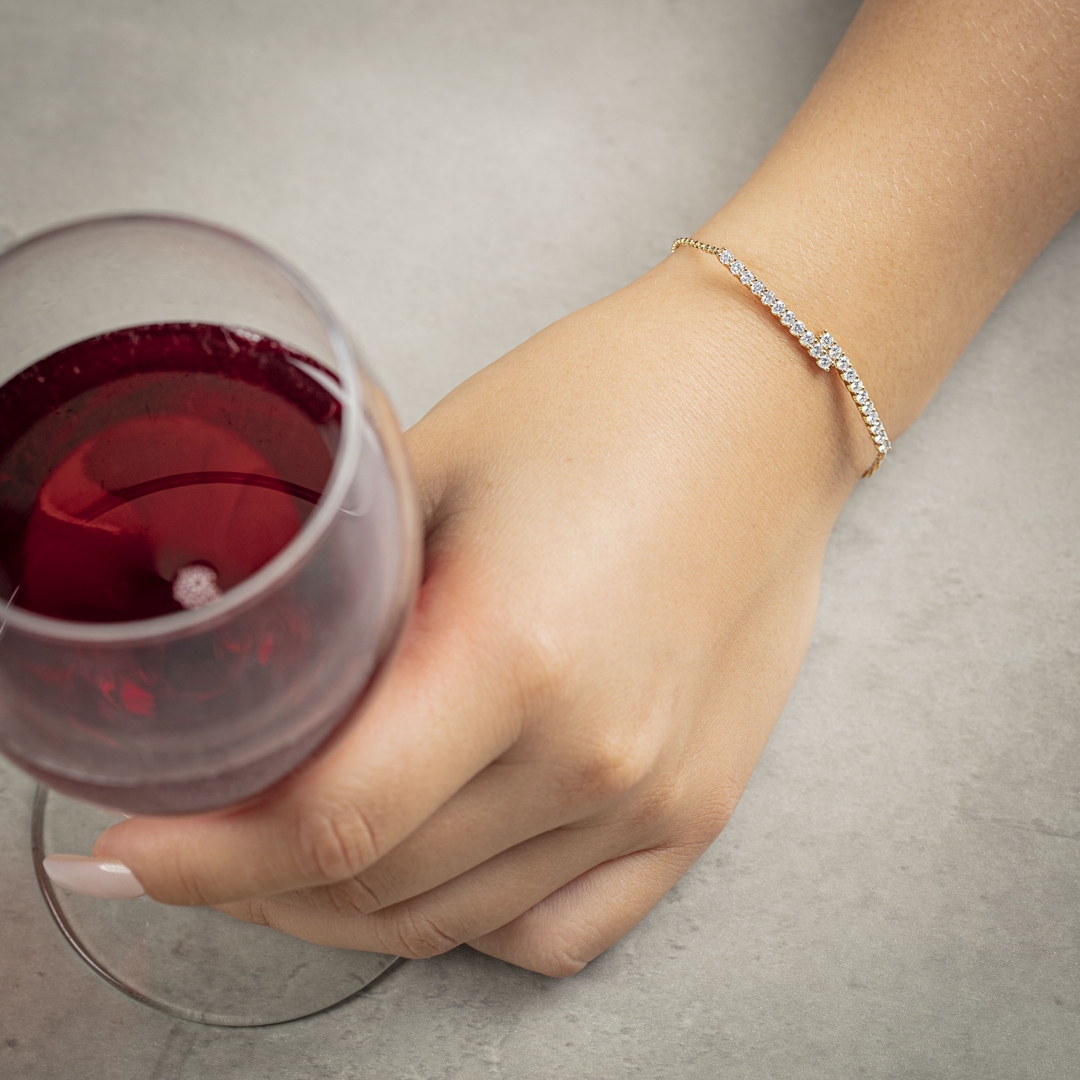 1.01 Karat Diamantarmband 750/18 K Gelbgold