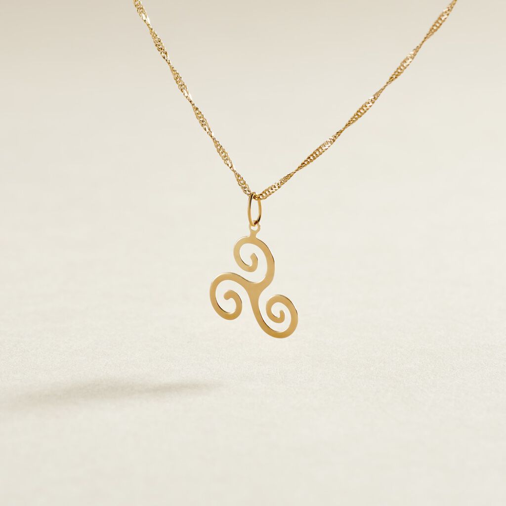 Pendentif Cobeia Triskel Or Jaune