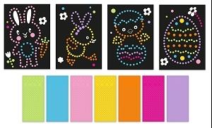 PLANCHES A GOMMETTES MOTIFS DE PAQUES A4 X4 MOTIFS