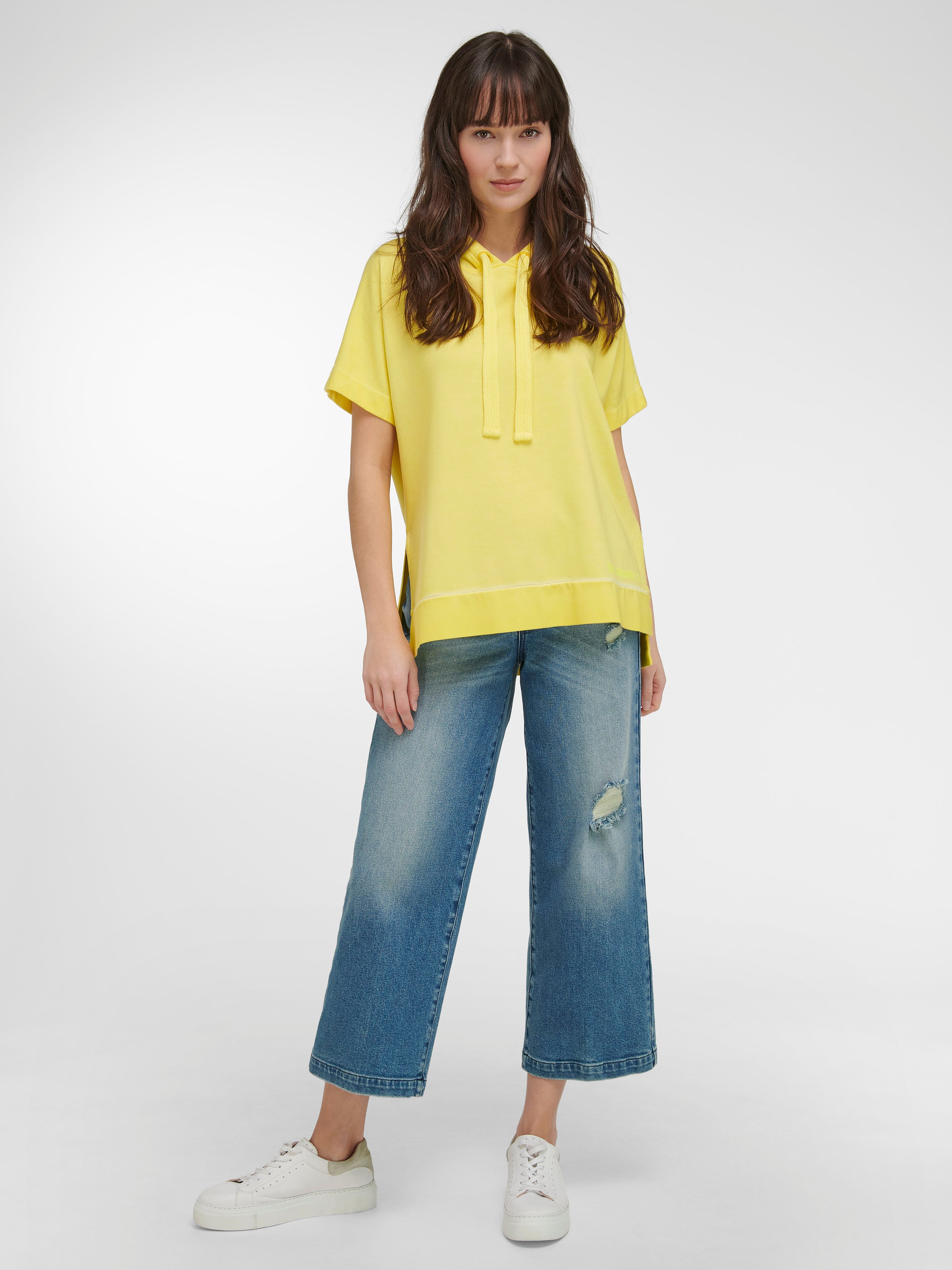 Hoodie-Sweatshirt mit 1/2-Arm