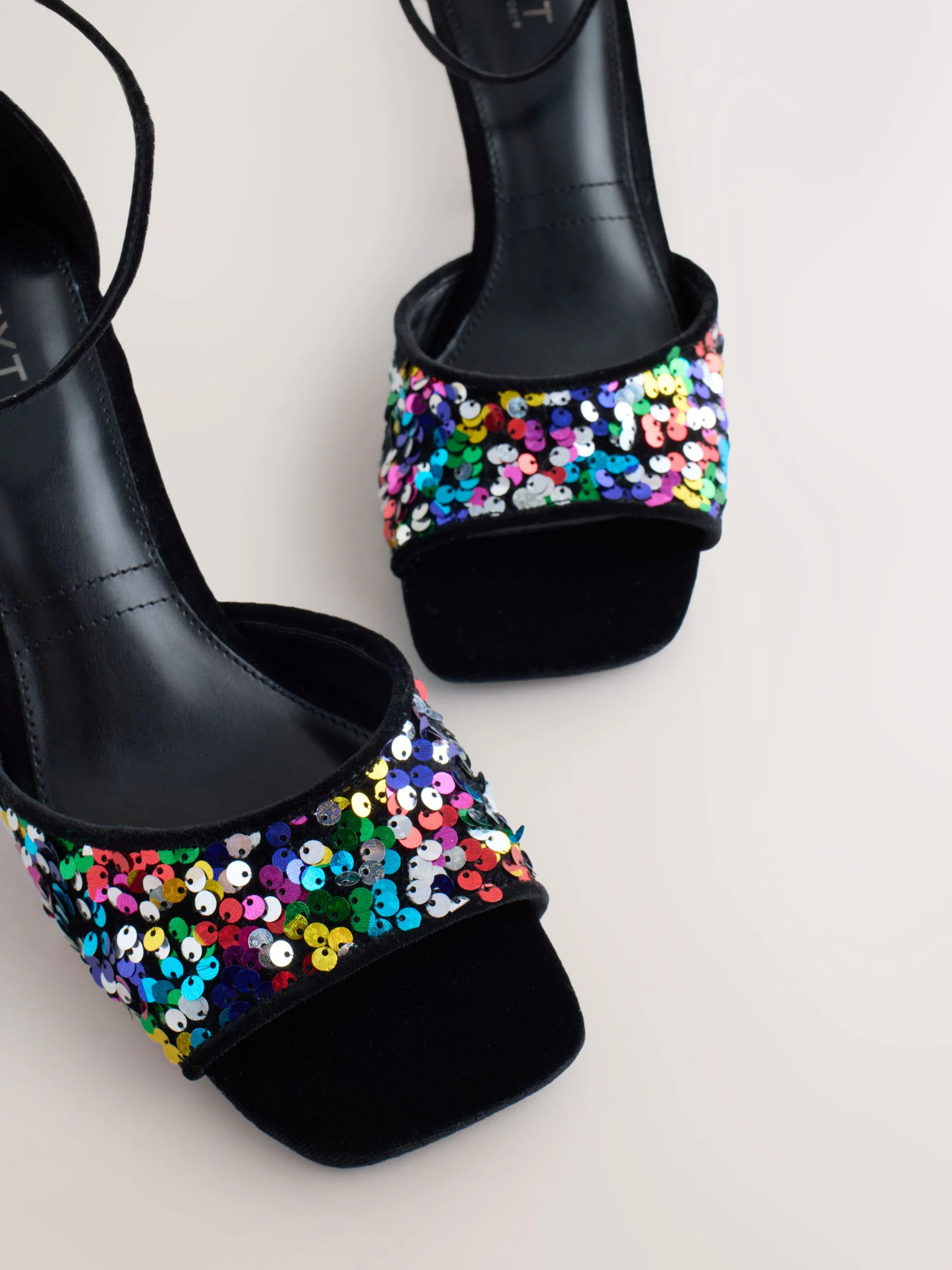 Meerdere kleuren - Forever Comfort Square Toe Multi Sequin Heeled Sandals