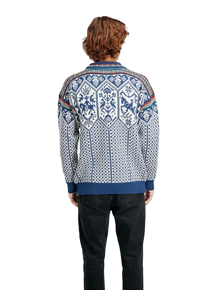 Dale of Norway 1994 Masculine Sweater Indigo Mustard Botttlegreen