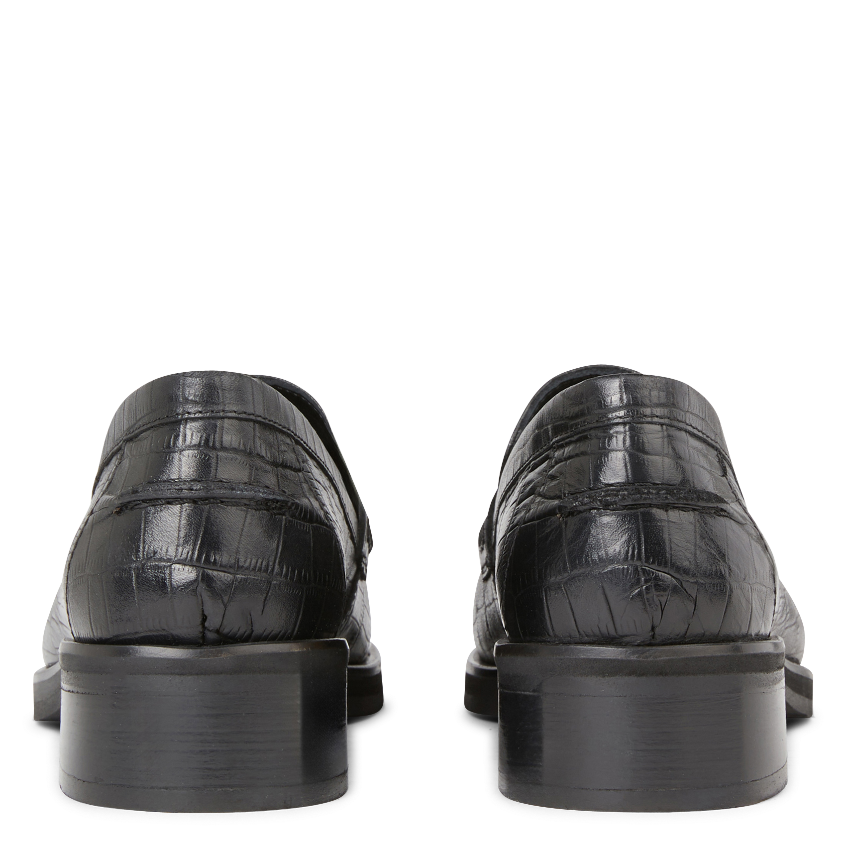 TIMON - Mocassins en cuir croco | Noir