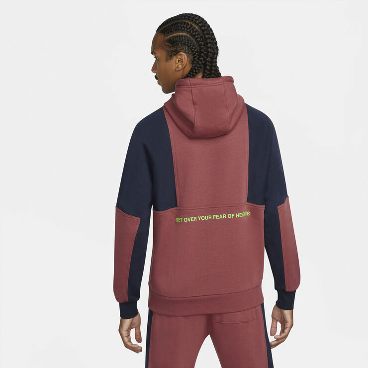 Nike Air Brushed Back Fleece Haettetroje Rød