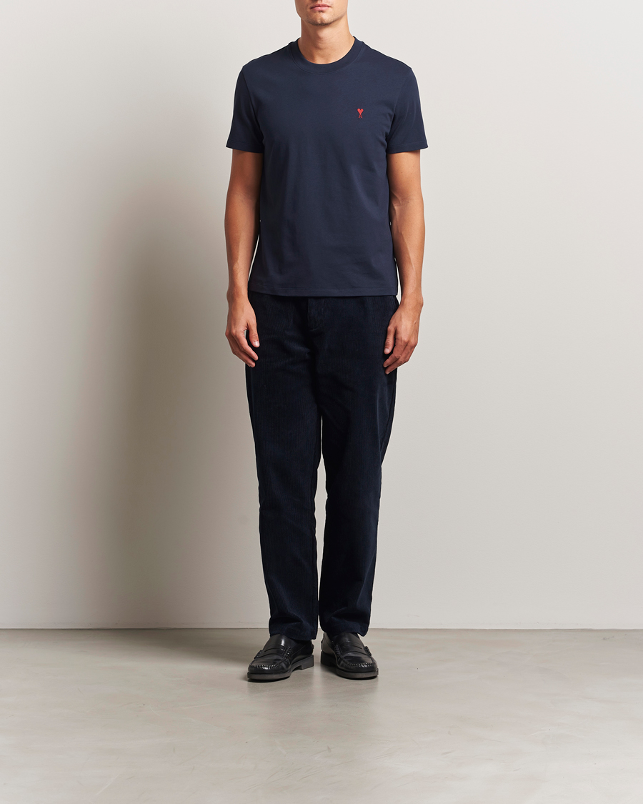 AMI Heart Logo T-Shirt Night Blue
