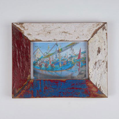 Fotorahmen aus Bootsholz, receyceltes Holz, B 25 cm, H 20 cm von fischer's lagerhaus