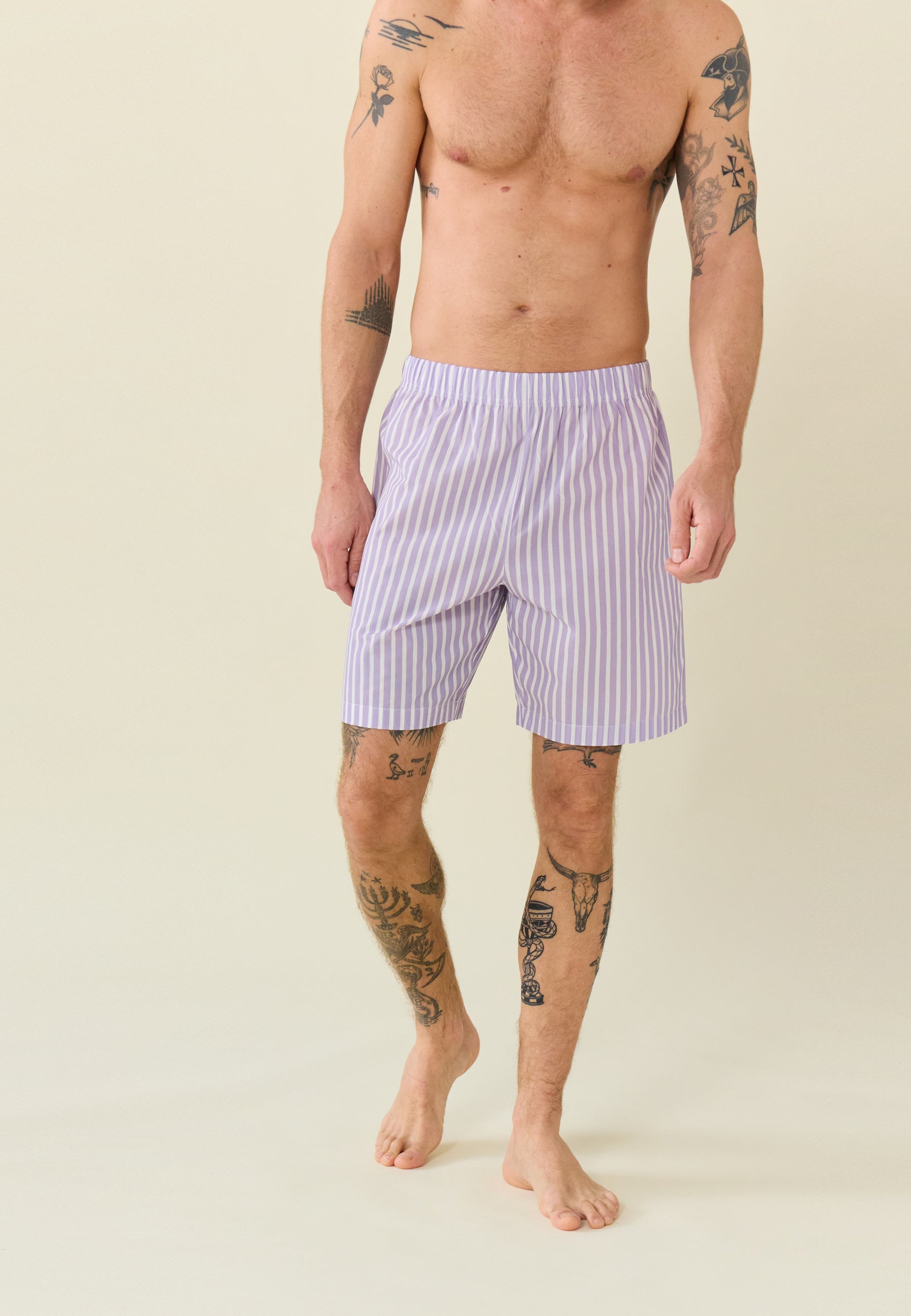 Ensemble de pyjama t-shirt et short en coton-Ensemble pyjama Tristan Bleu Marine Sens Glycine