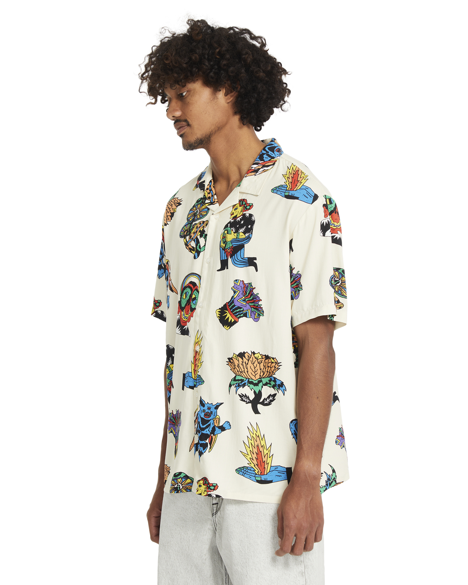 Volcom FA Bob Mollema SS Woven Light Beige