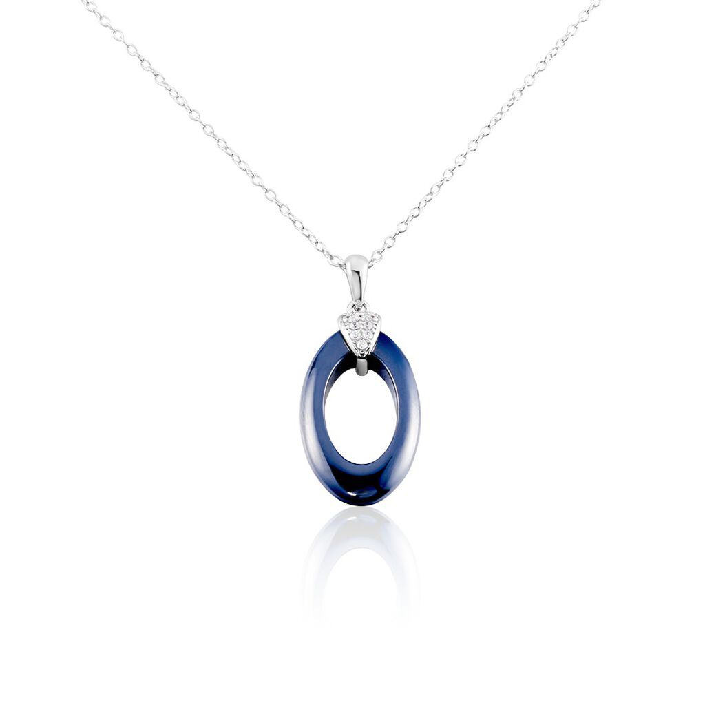 Collier Peer Argent Blanc Oxyde De Zirconium