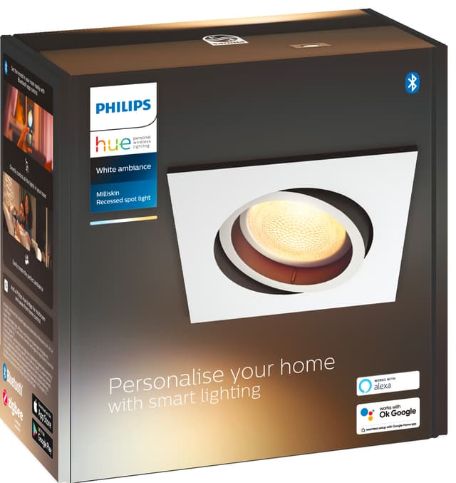 Philips Hue Milliskin forsænket spotlys (hvid)