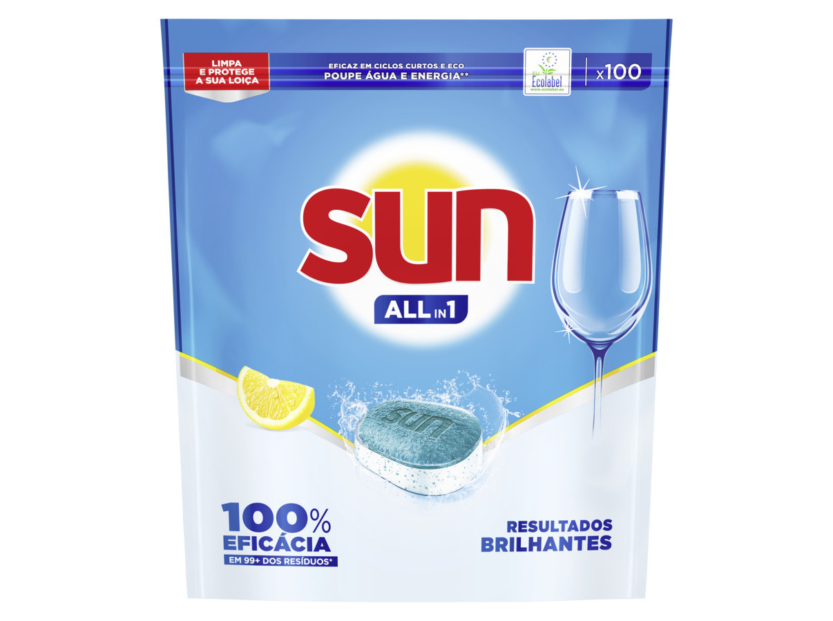 DET. MÁQUINA LOIÇA SUN ALL-IN-ONE LIMÃO 100P