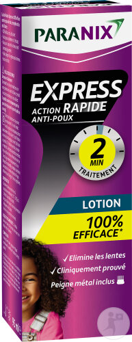 Paranix Express Lotion Anti-Poux Action Rapide 2 Minutes Lotion 95ml + Peigne