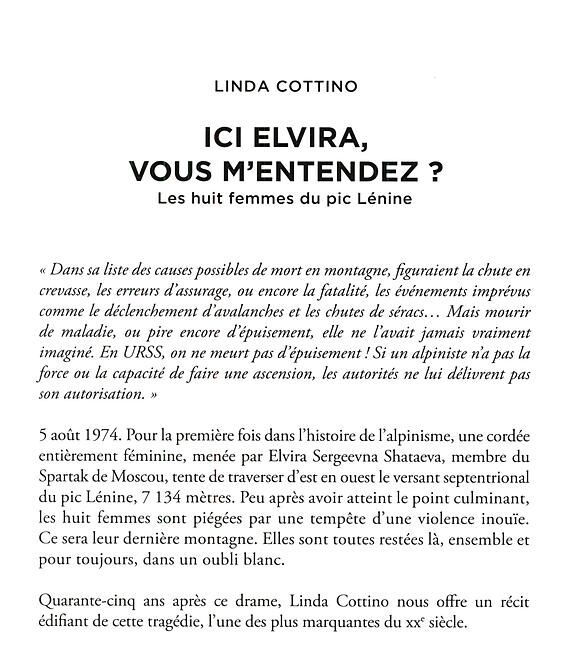 EDITIONS DU MONT BLANC - ICI ELVIRA VOUS M ENTENDEZ
