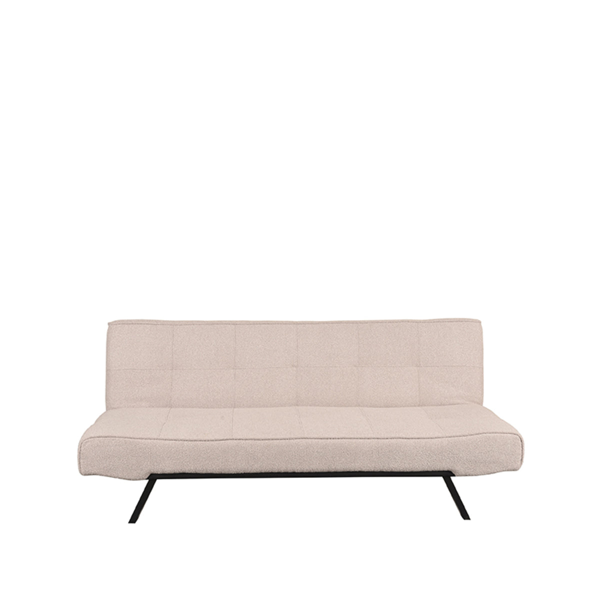LABEL51 - Slaapbank King - Naturel Boucle - Zwart Metaal