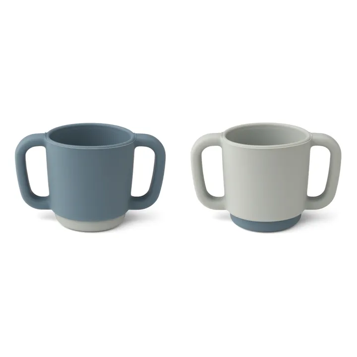Liewood Tasse d'apprentissage Alicia en silicone - Set de 2 | Bleu