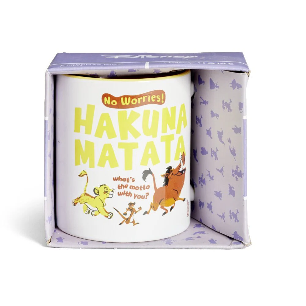 Mug Disney Le Roi Lion Hakuna Matata blanc et jaune 315ml