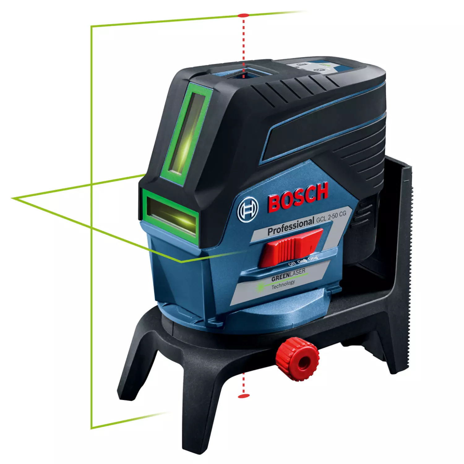 Bosch GCL 2-50 CG SOLO 12V Li-Ion accu Lijn- en puntlaser body in L-Boxx - groen - 20m