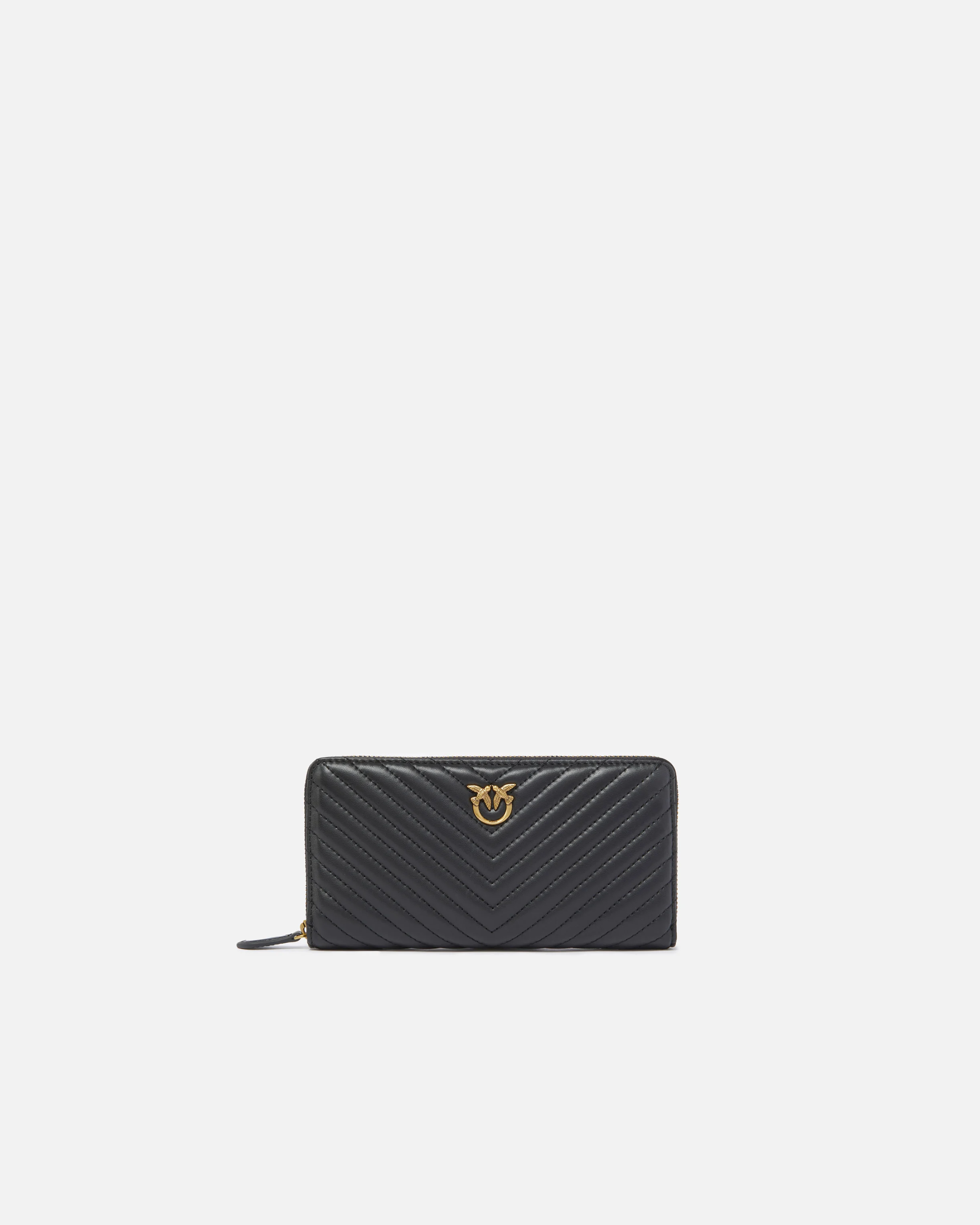 Portefeuille à contour zippé | Noir