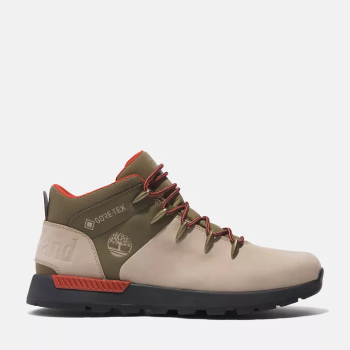 Bota de caminhada impermeável Sprint Trekker para homens na cor bege.