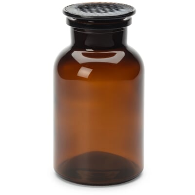 Vorratsflasche mit Glasstopfen, Volumen 1000 ml, Braun