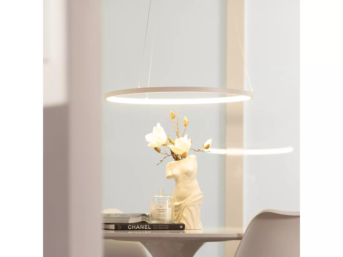 Suspension LED 20W Métal CCT Sélectionnable Ivalo Blanc