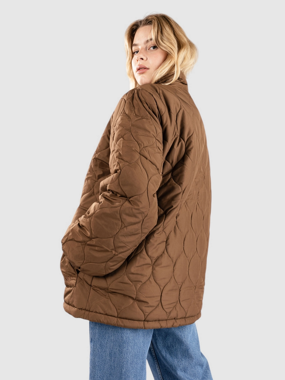 Misfit Shapes Duplis Puffa Jacket chocolate