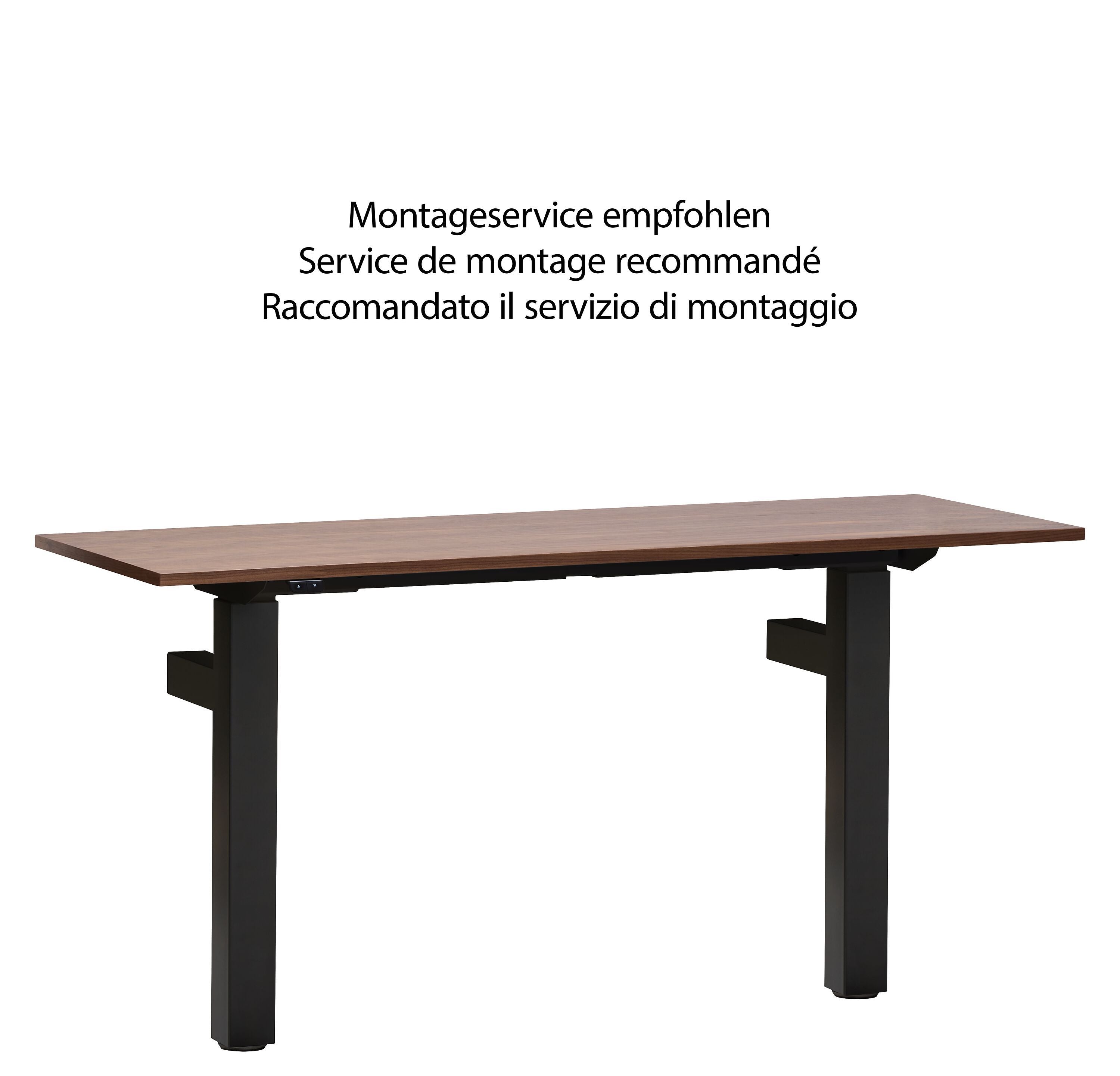FLEXCUBE Wandtisch höhenverstellbar - Nussbaum / B: 140.0 cm x T: 50.0 cm x H: 67.5 cm