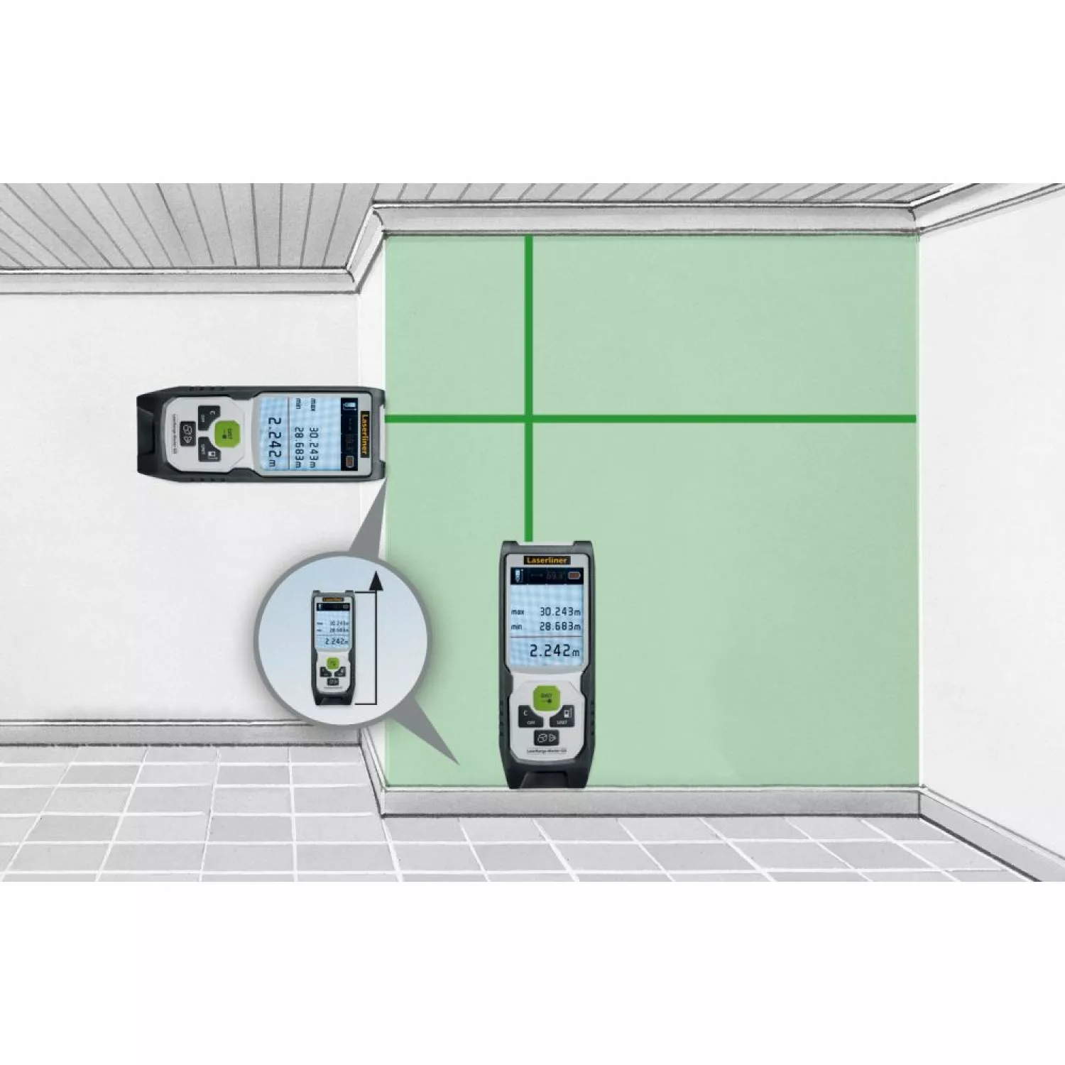 Laserliner LaserRange-Master Gi5 Laser- afstandsmeter - Groen - 50m