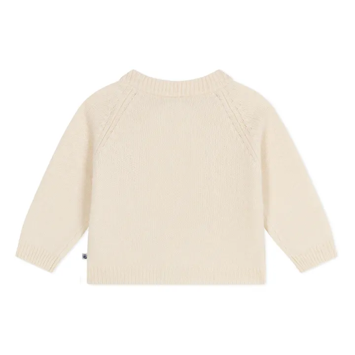 Petit Bateau Cardigan en Tricot de Laine | Ecru