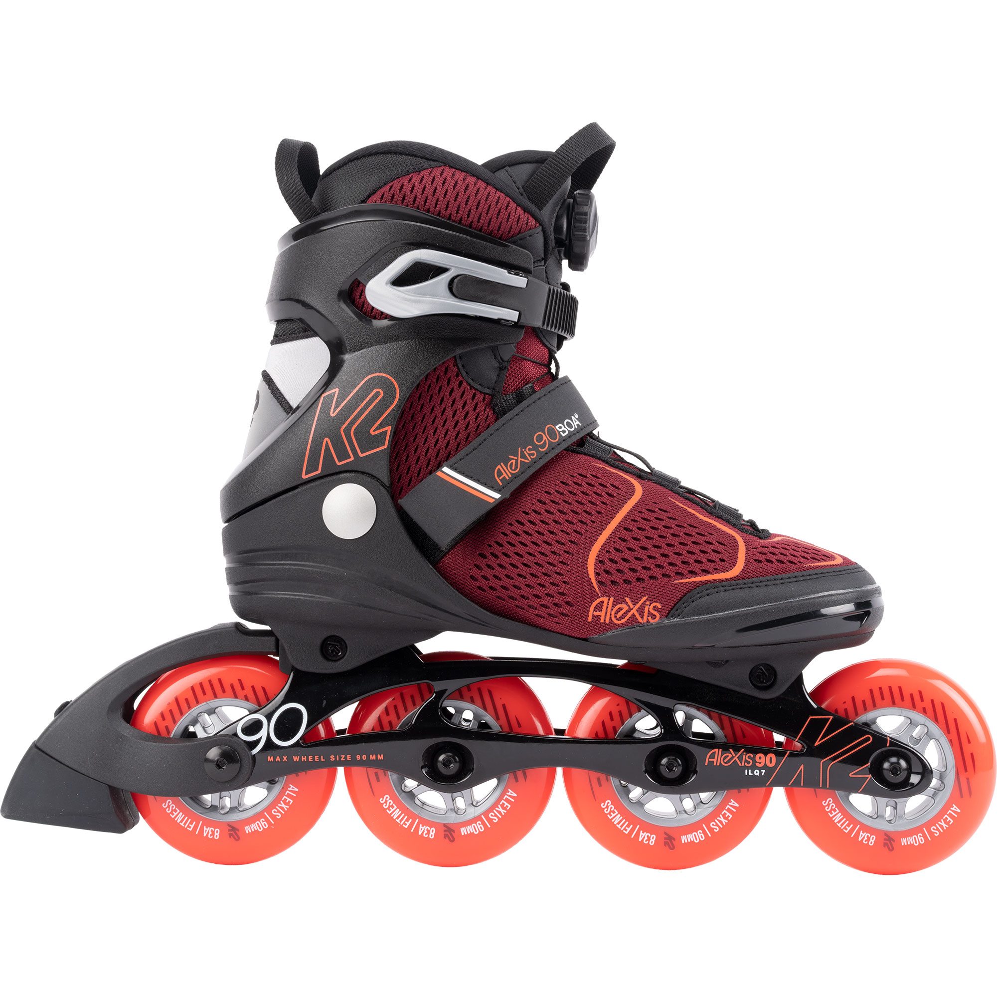 K2 Alexis 90 BOA® Inlineskates Damen burgandy