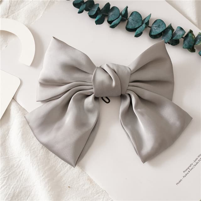 Bow Hair Clips Spring Hair Clip 3-Pack Grå