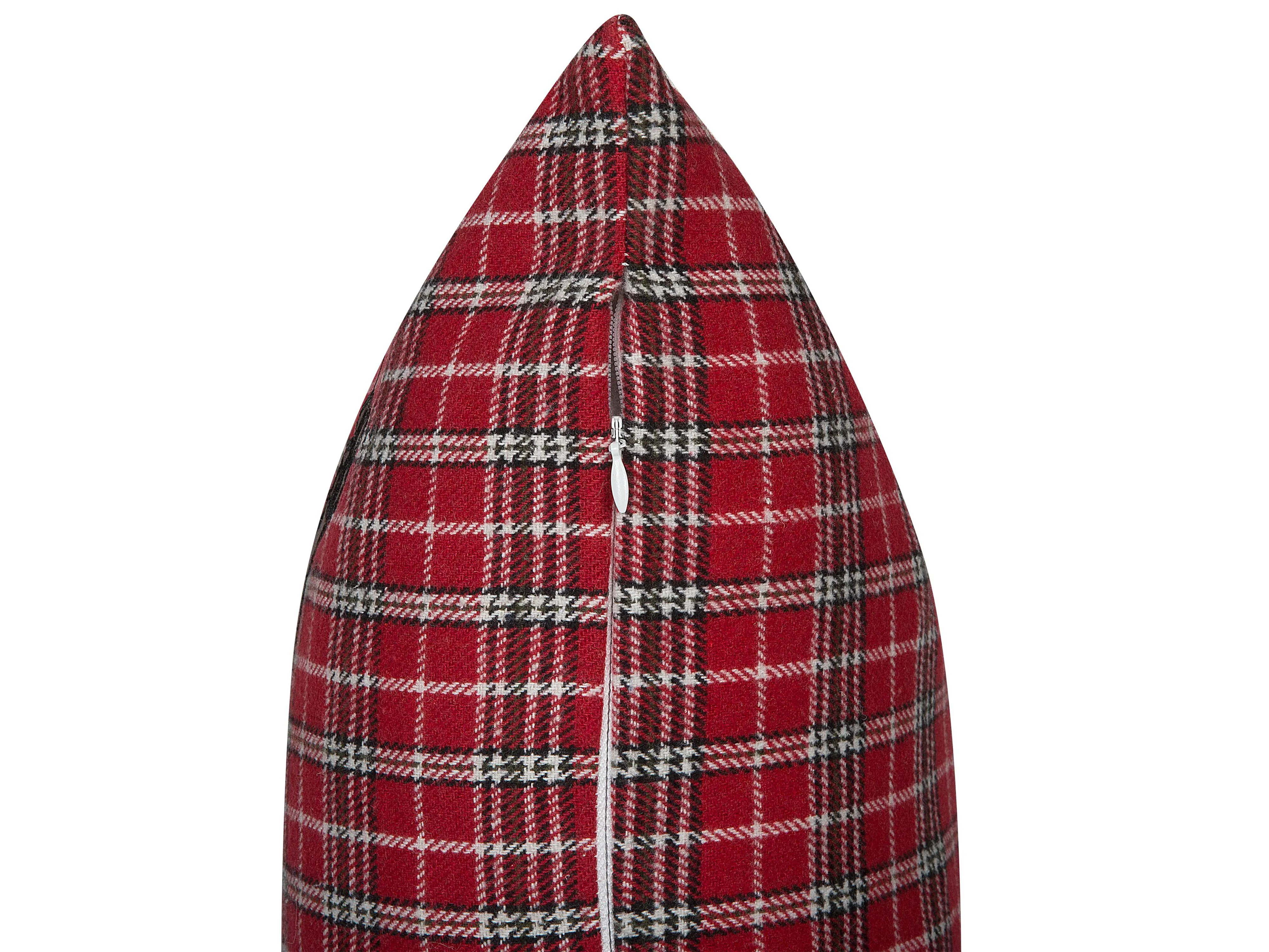 Set van 2 sierkussens COMET 45 x 45 cm Donkerrood kerstmotief