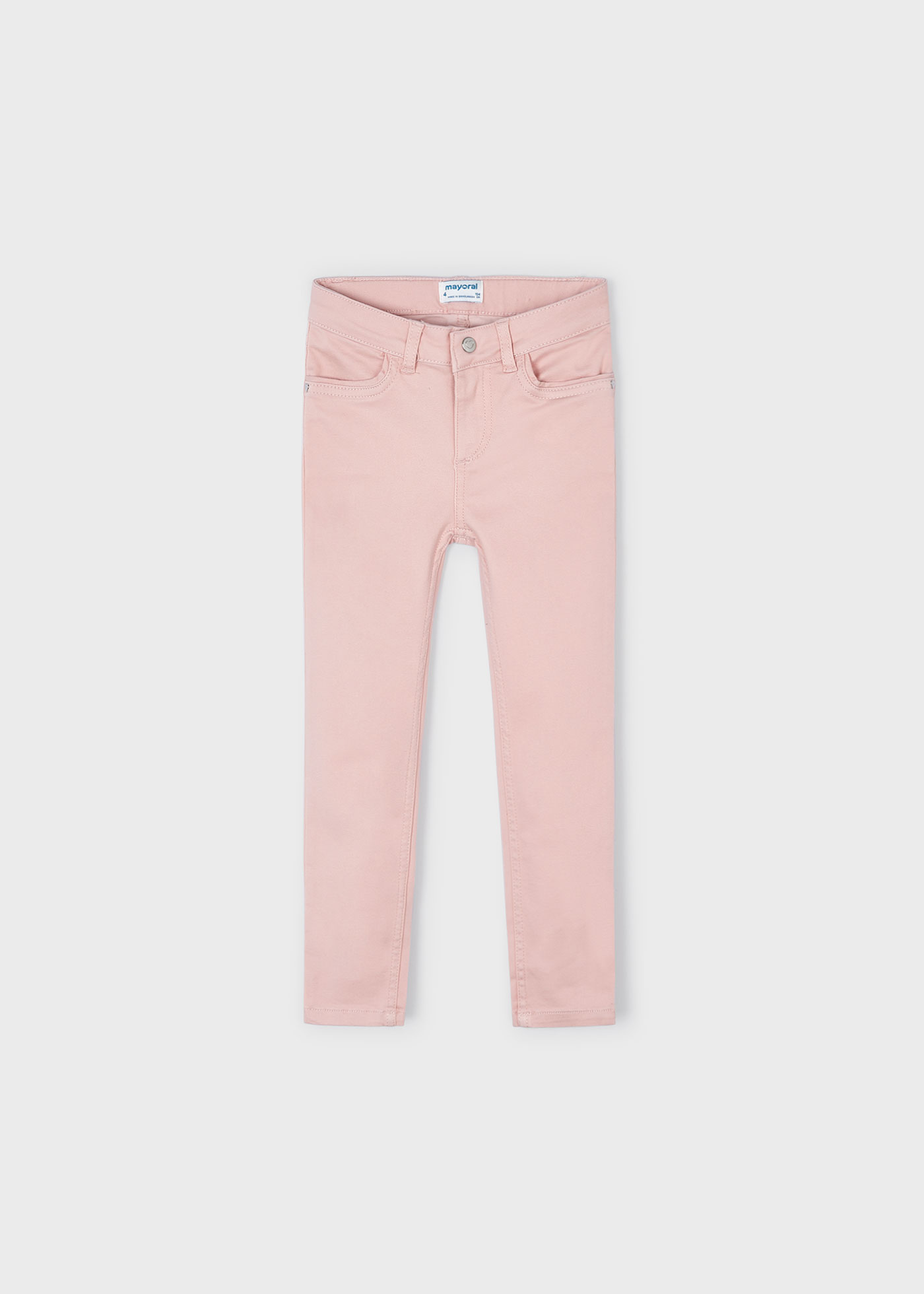 Calça skinny feminina, cor rosa claro