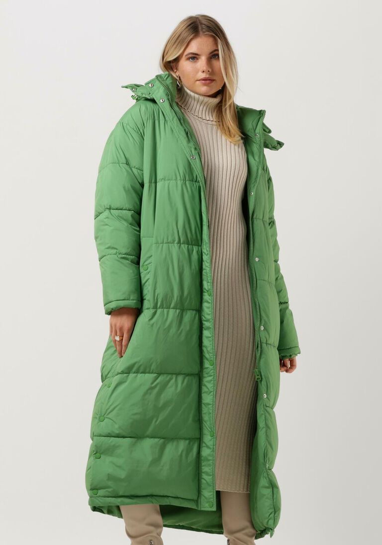 NOTRE-V groene notre-v gewatteerde jas puffer long