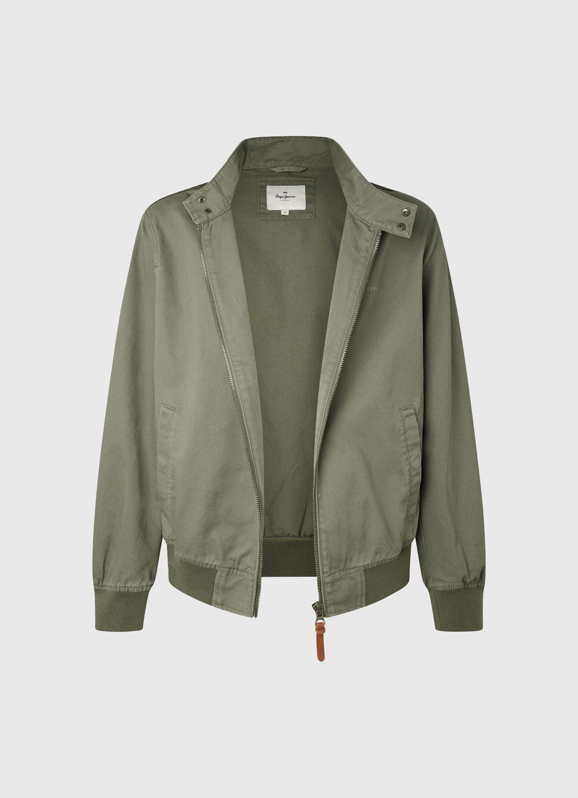 Jaqueta de algodão Harrington - verde-esmeralda