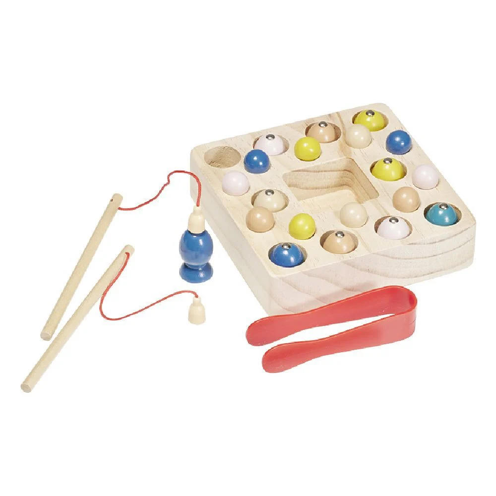 Jeu de pêche magnétique en bois