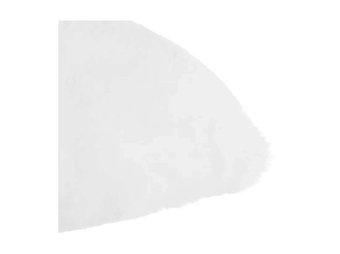 Coussin décoratif déhoussable en Fourrure Blanche 45 x 30 cm