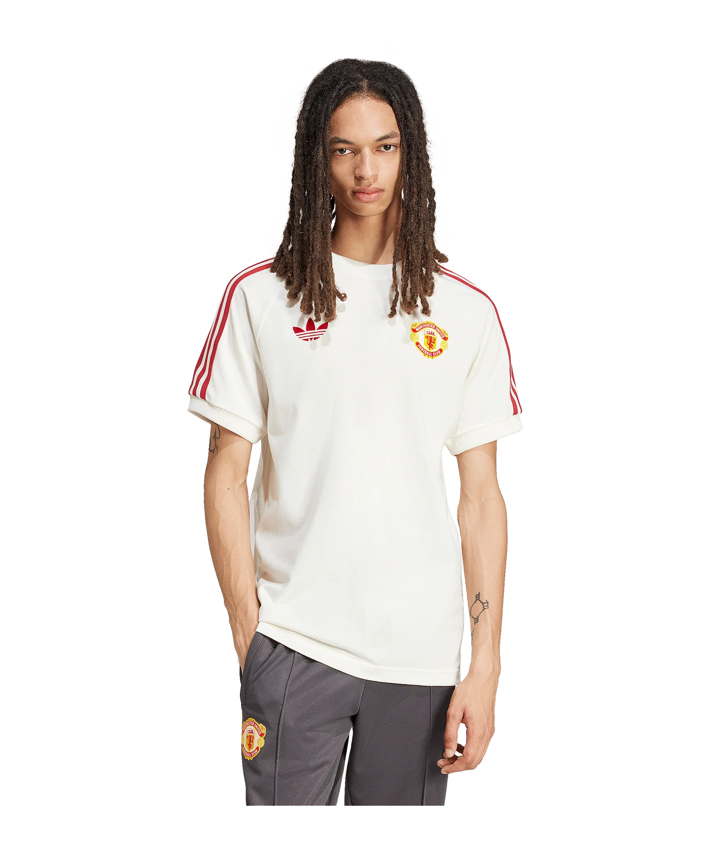 adidas Originals Manchester United 3S T-Shirt Weiss
