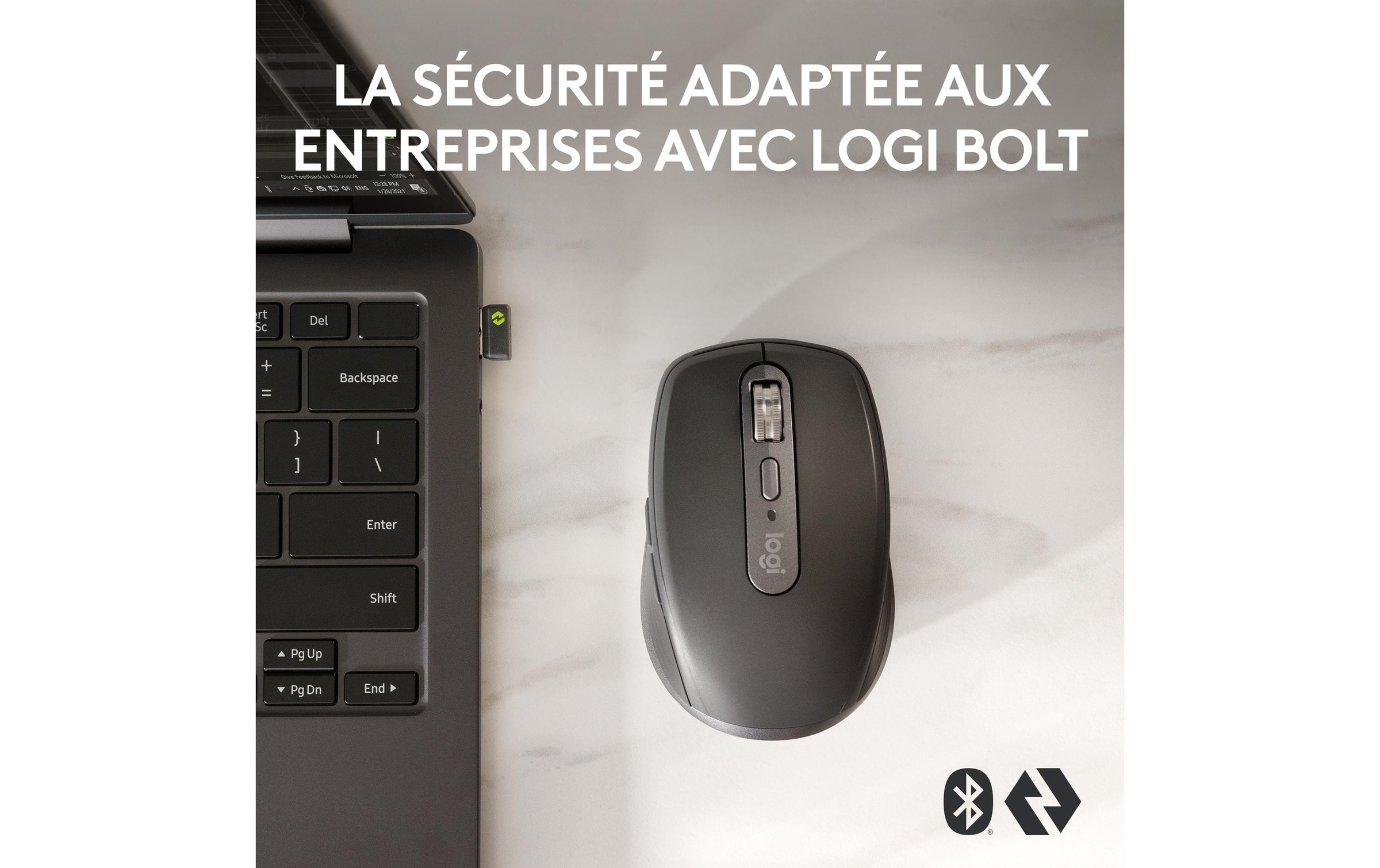 Logitech Maus »Maus MX Anywhere 3s for Business Graphite« kabellos