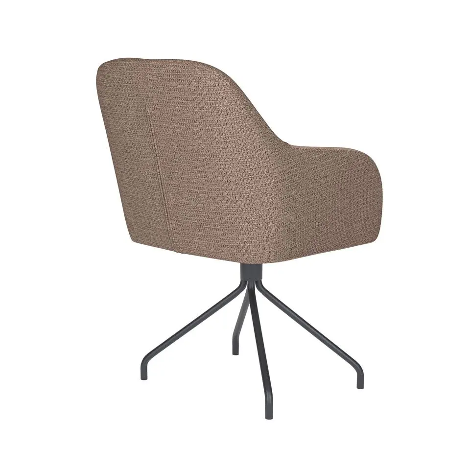 Housecraft Otis Eetkamerstoel Draaibaar Metaal Spider Taupe