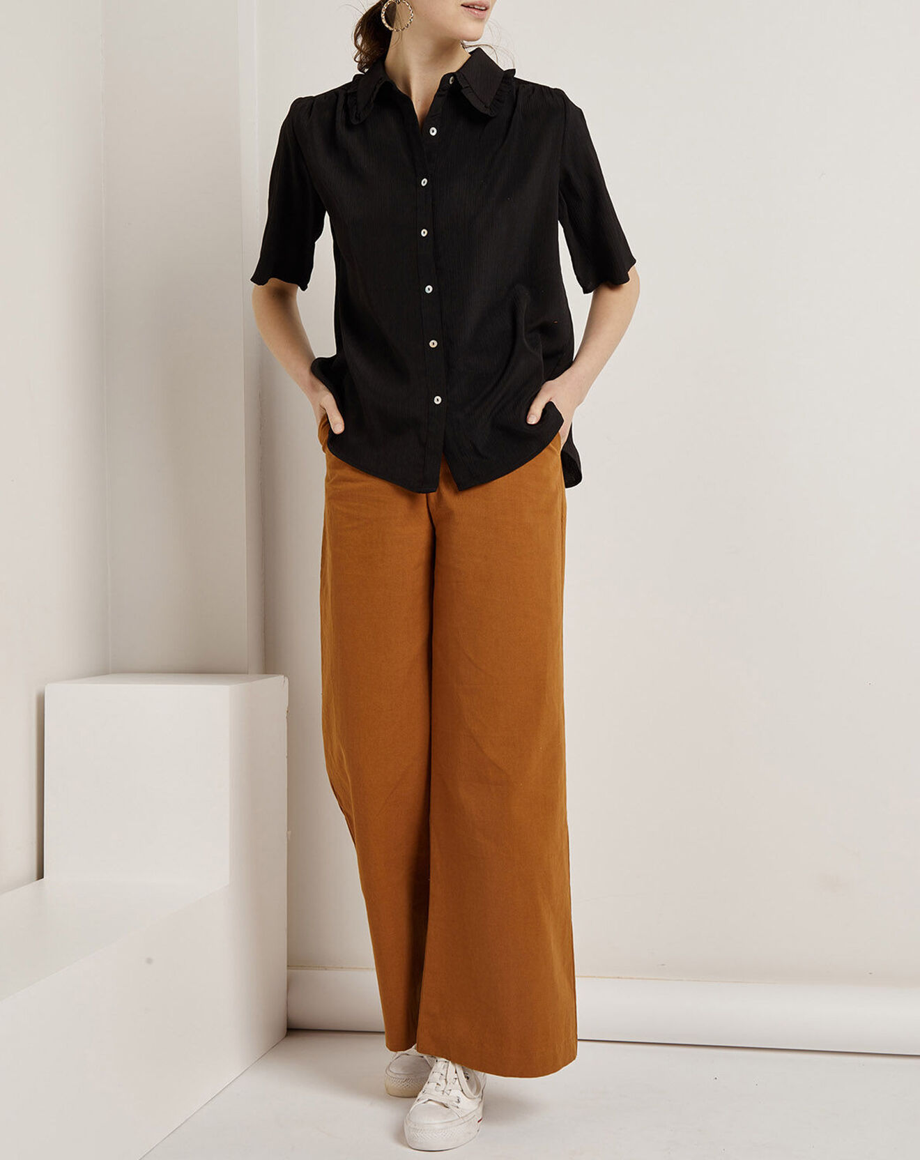 See u Soon Pantalon en Coton & Lin Copenhague brique