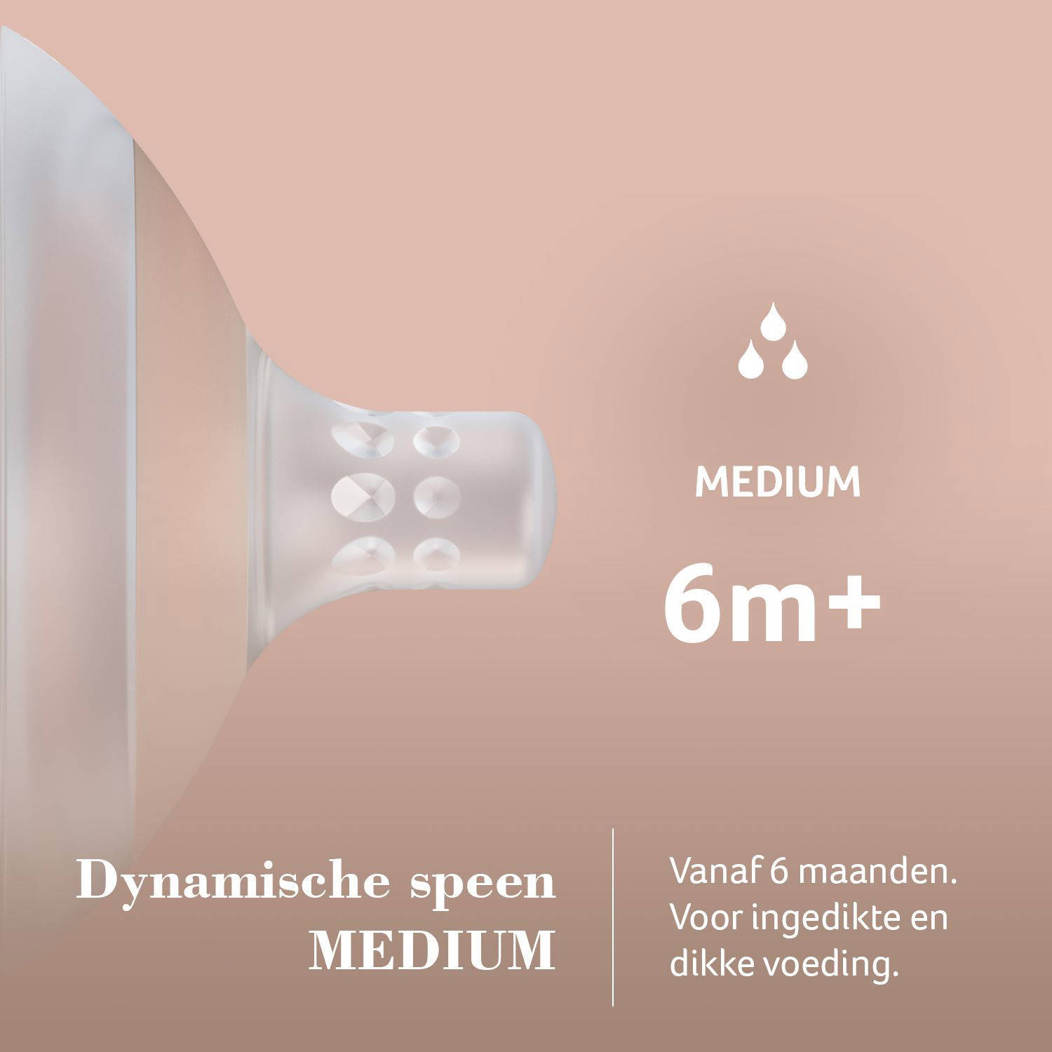 Difrax Mammafeel flessenspeen Medium 6+ / M