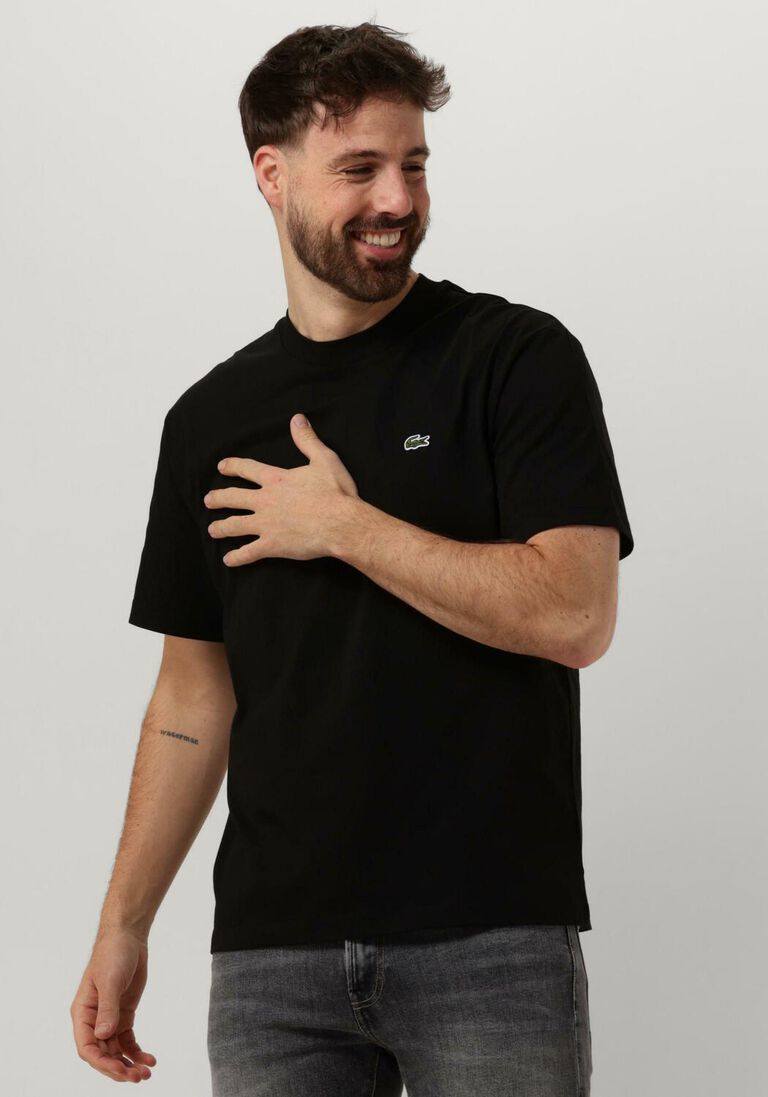 LACOSTE zwarte lacoste t-shirt 1ht1 men's tee-shirt