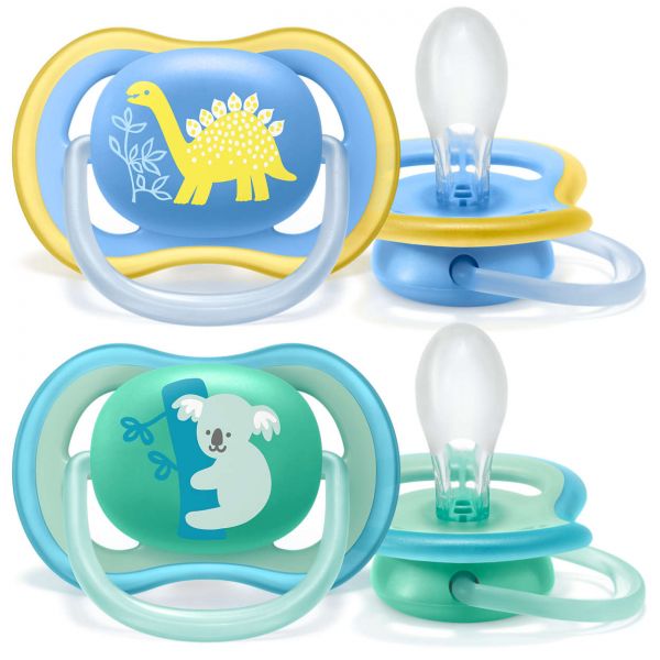 Philips Avent Pack 2 Chupetas Ultra Air Deco  18m Menino