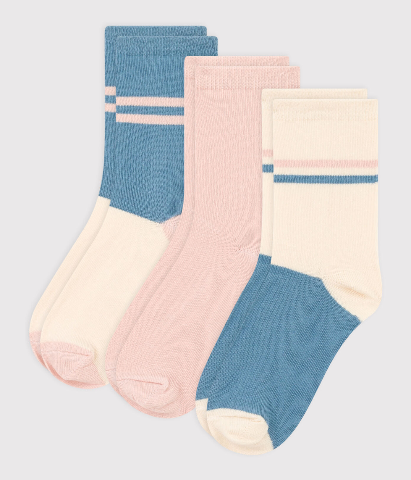 Lot de 3 paires de chaussettes sport enfant garçon-fille