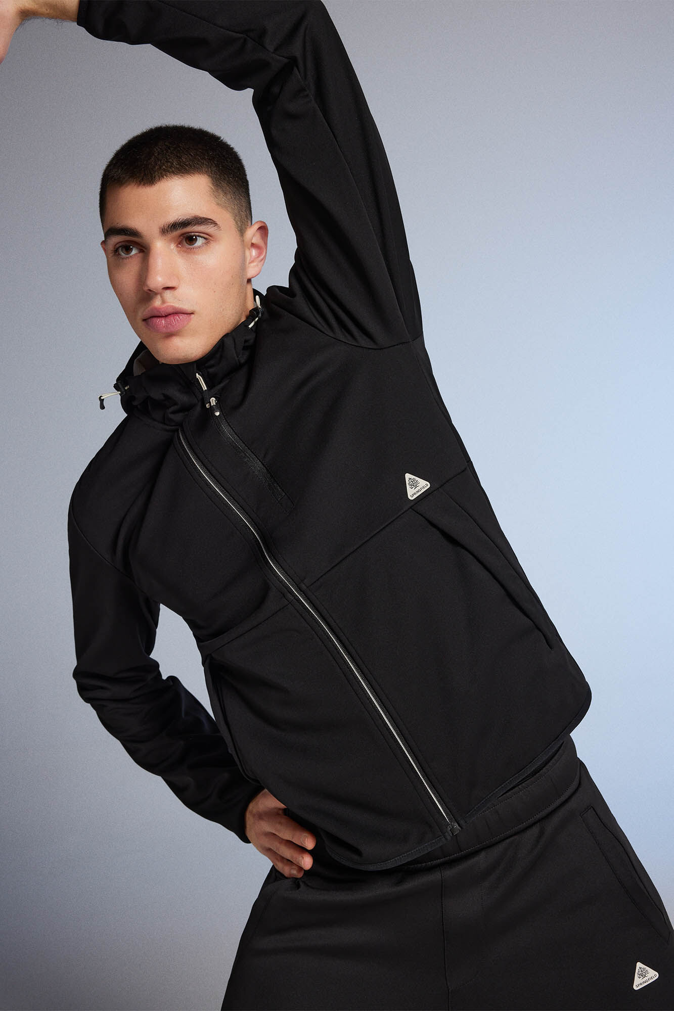Moletom softshell de lã polar - preto