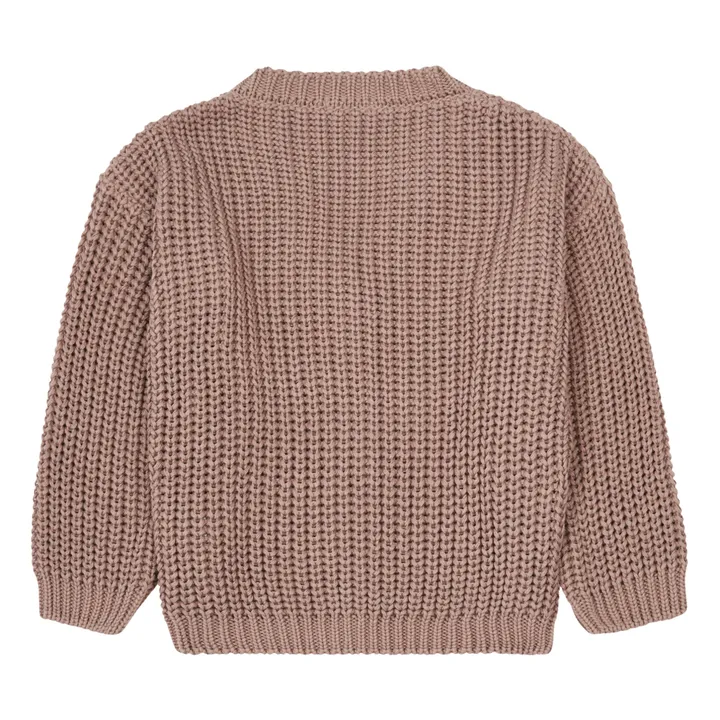 Yuki Cardigan Chunky Coton Bio | Taupe