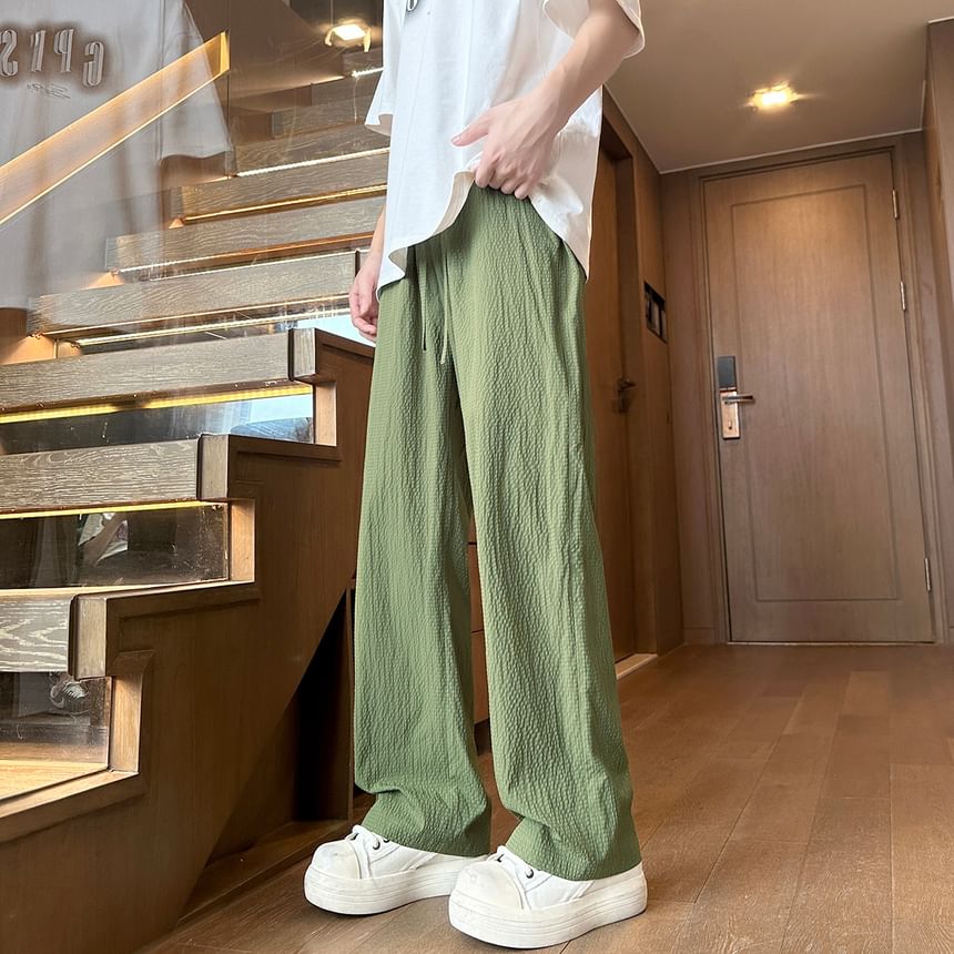 Posive - Mid Rise Plain Wide Leg Broek