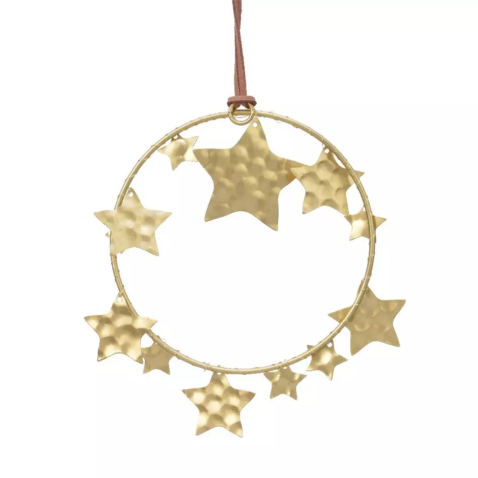 Etoile de Noël à suspendre (D12 cm) Cercle Or