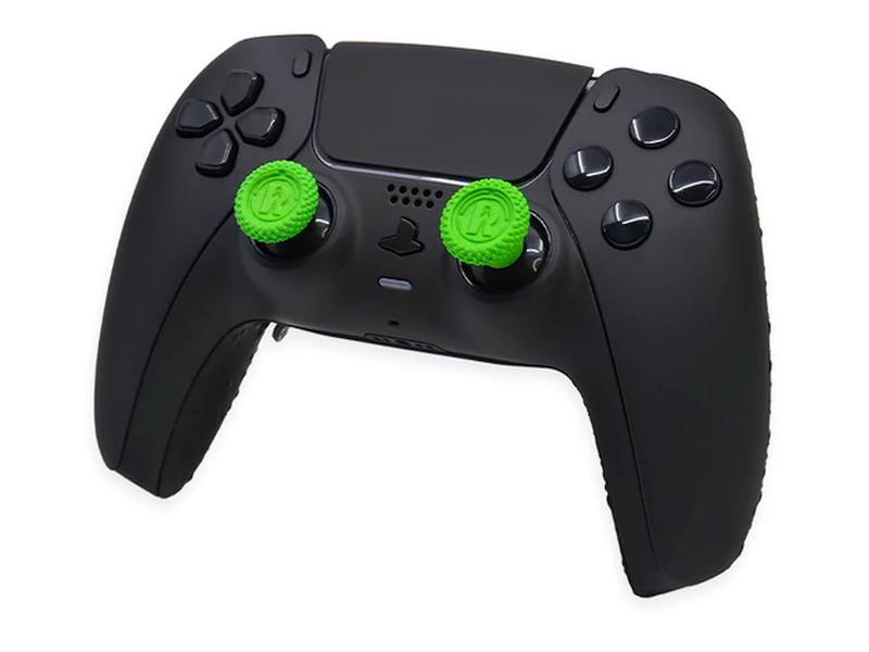 Rocket Games Thumbstick-Erweiterung ThumbsGear MegaGrip Grü Analogstick-Aufsätze in unterschiedlicher Höhe für PS5-Controller